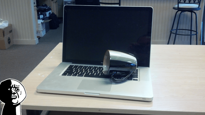 When your day goes into DAG BRO mode A spilled drink on your Macbook
