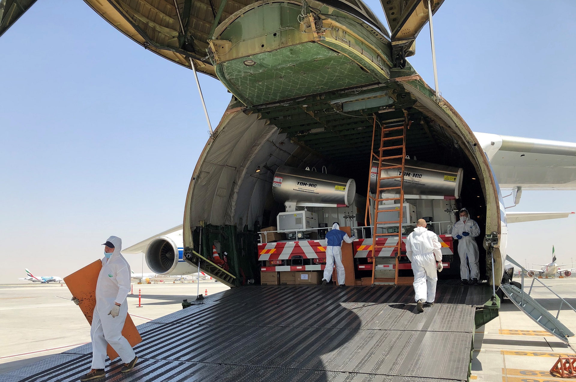 VolgaDnepr Airlines delivers 48 sterilisation trucks to Dubai
