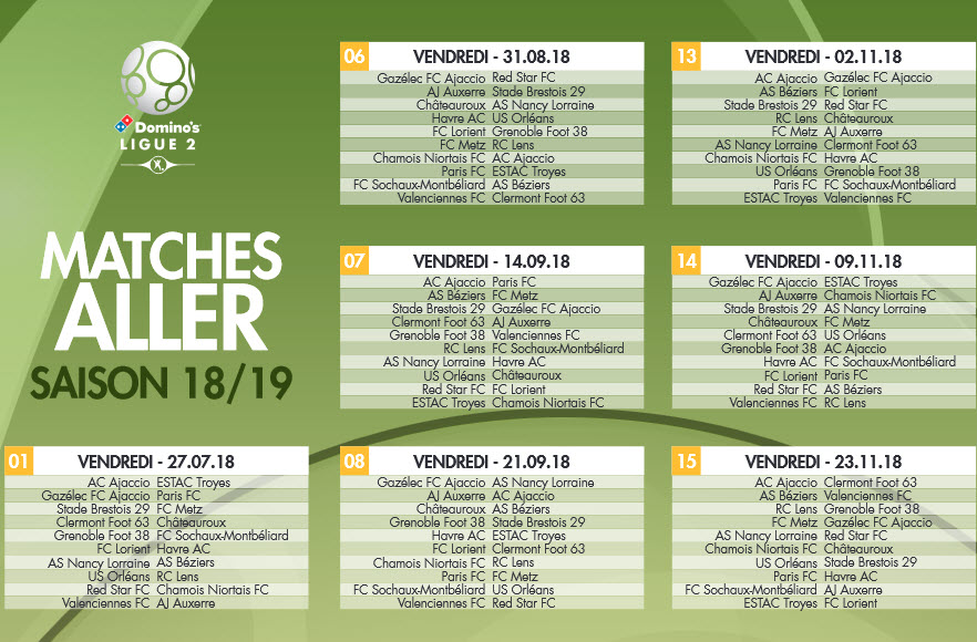 Descargar Calendrier Ligue 2 2018 2019