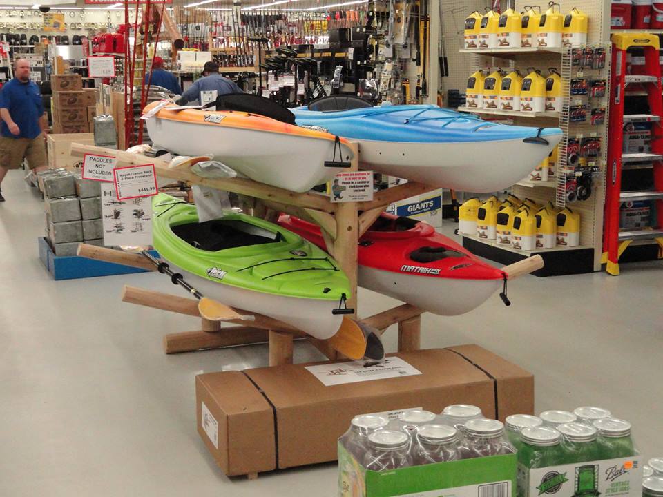 Log Kayak & Canoe Storage Racks Exclusive Retail Partners