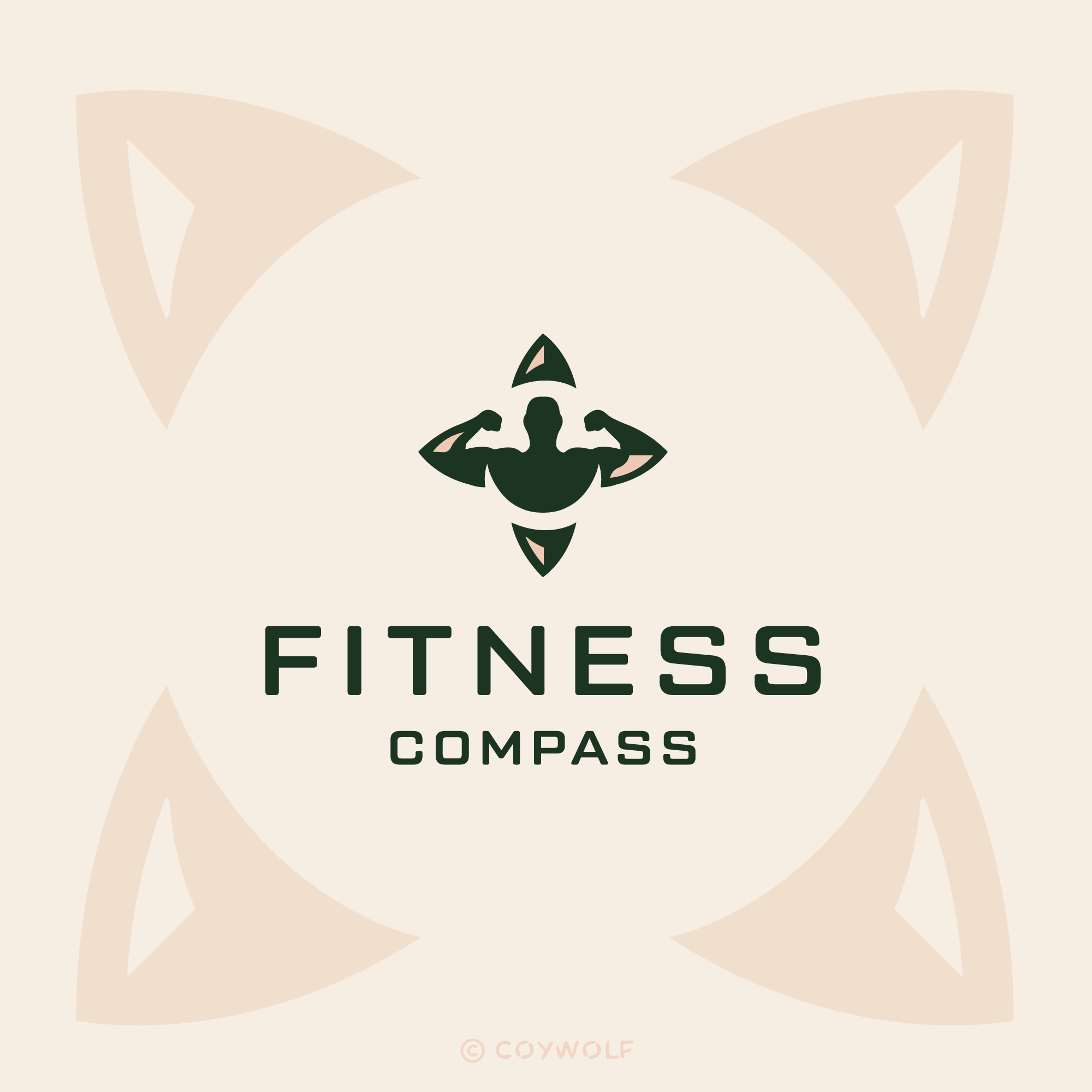 Logo for Sale—Fitness Compass Logo Design Logo Cowboy