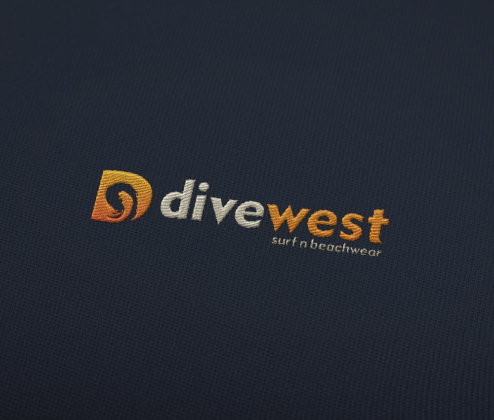 Divewest Cornwall Surfing Logo Design