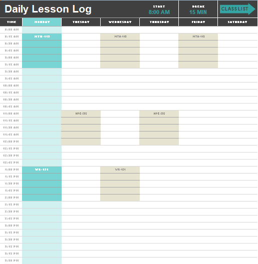 Daily Lesson Log Template 5+ Free Printable MS Word Formats, Samples Daily Lesson Log Template 5+ Free Printable MS Word Formats, Samples