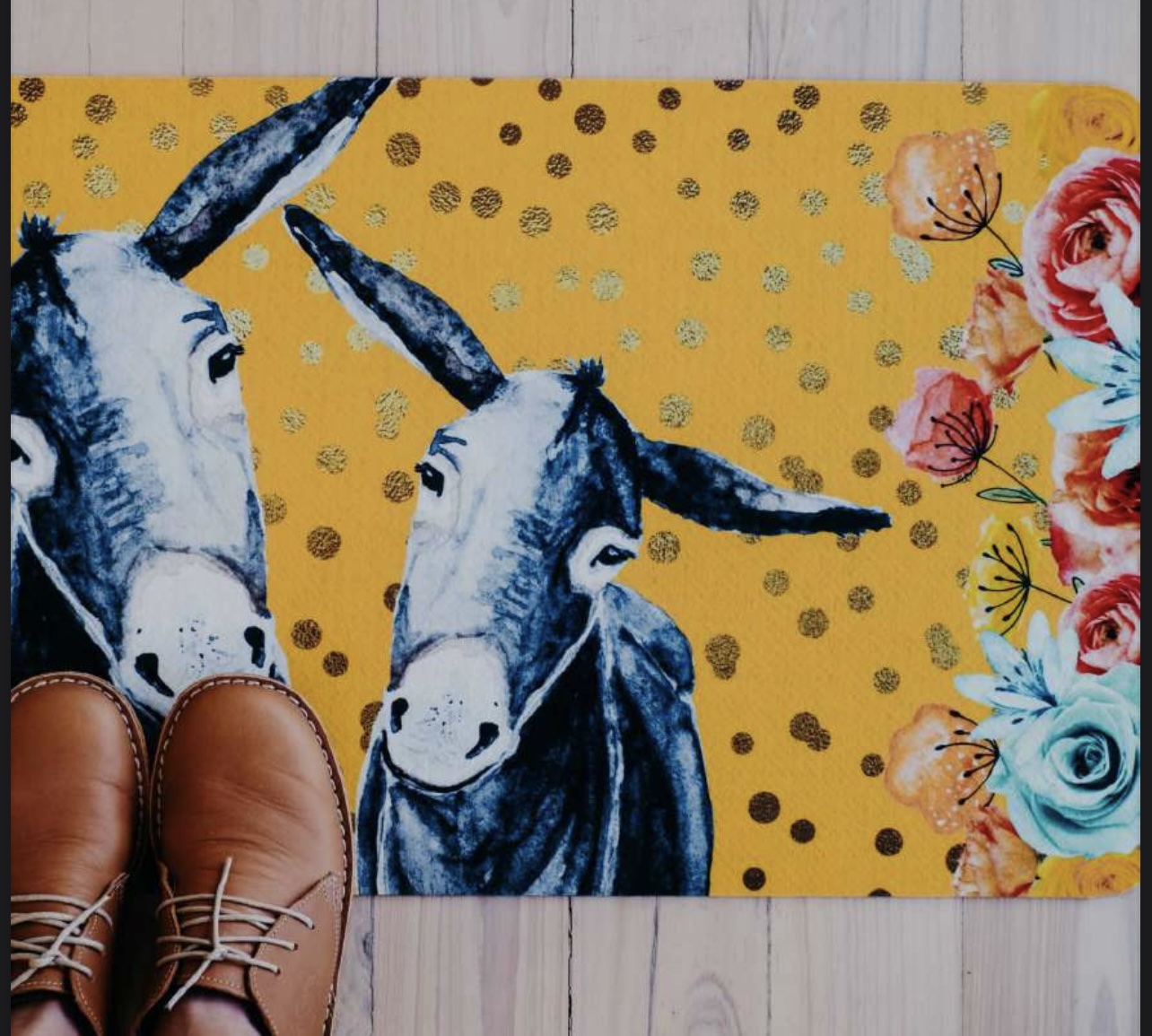 Mooerse Mooi Kitchen mat, Doormat or Desk pad Donkey Loka'Manel
