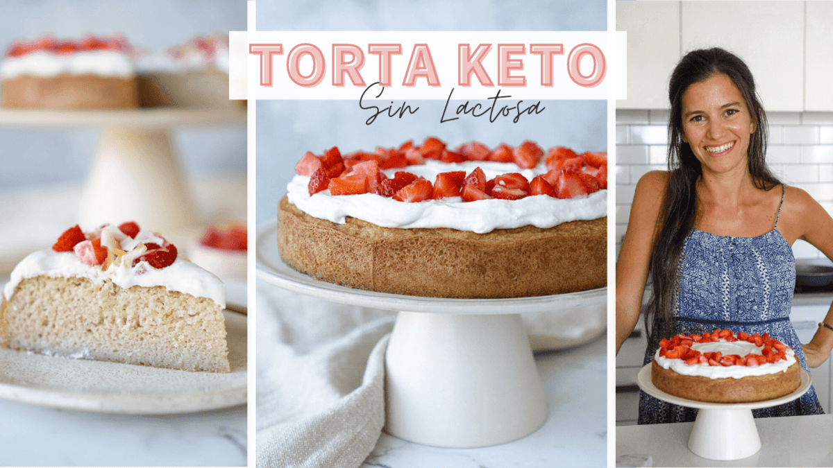 Torta Keto con harina de coco Receta sin lactosa baja en carbohidratos