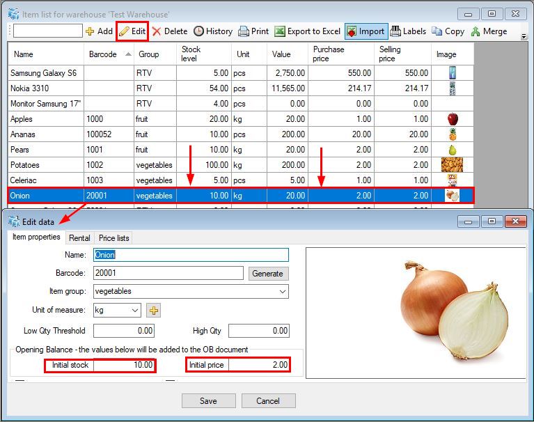 Suggested purchase and sales prices, distinguishing them from real