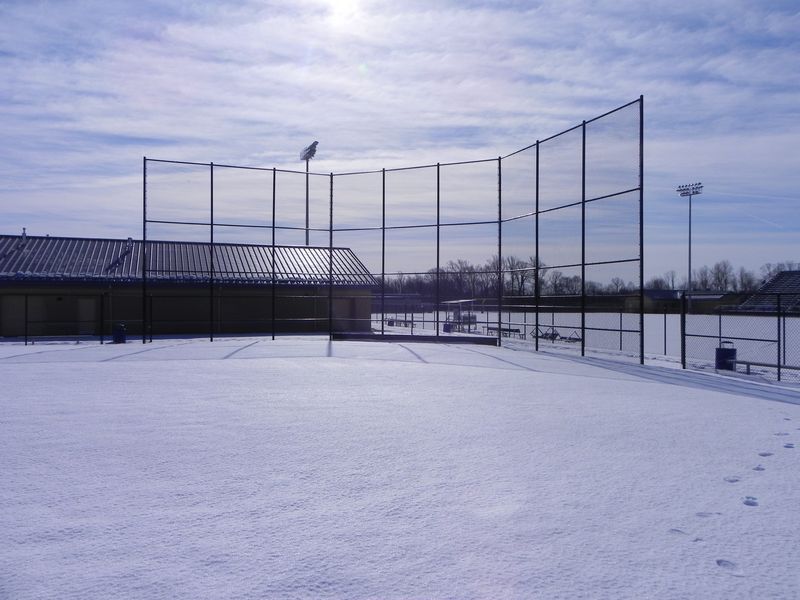 Baseball Backstops Long Fence