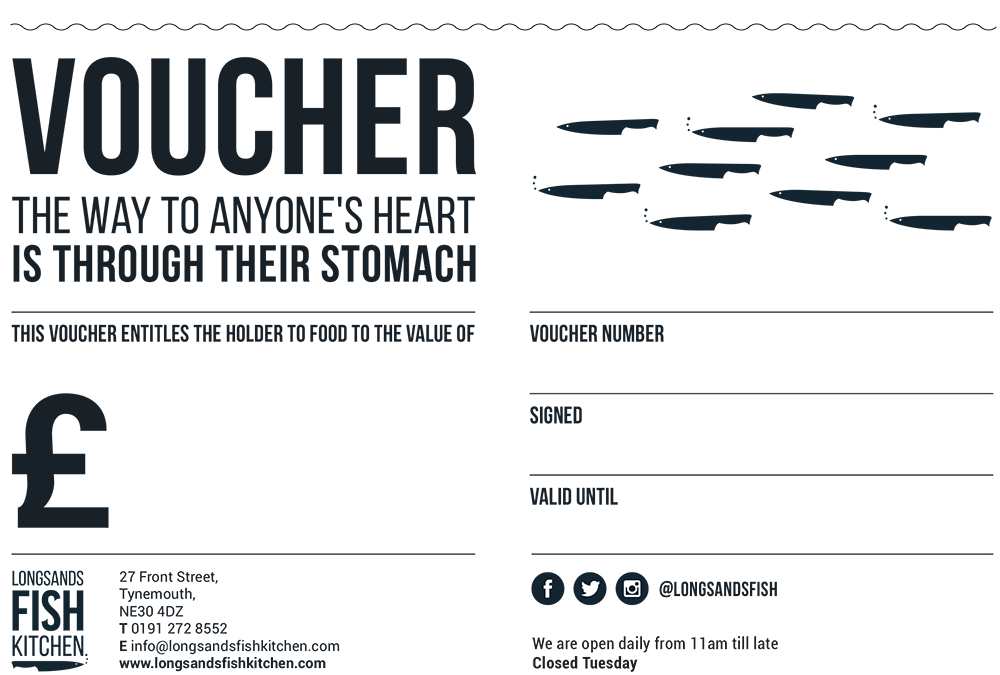 Gift Vouchers Longsands Fish Kitchen