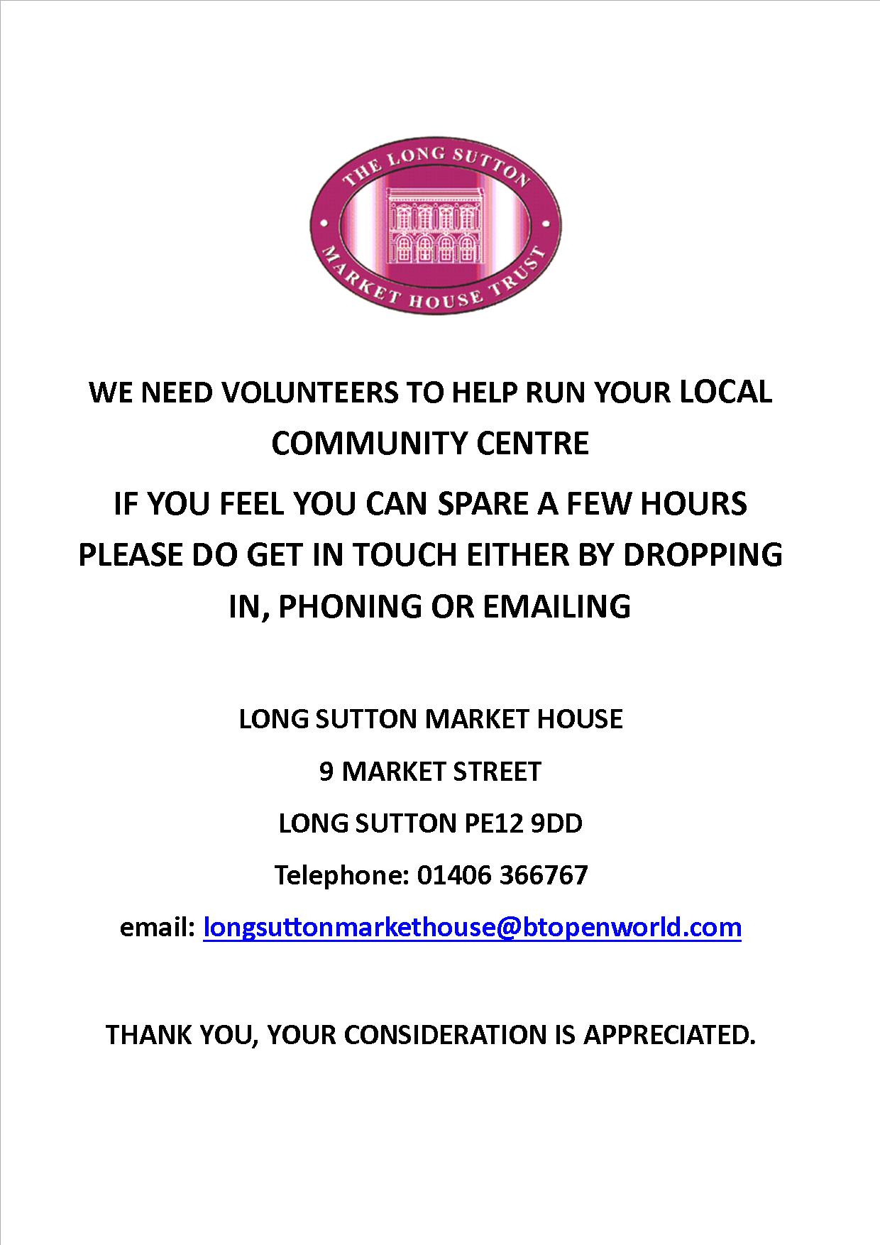 News Long Sutton Market House Providing venue hire and access to services in Long Sutton