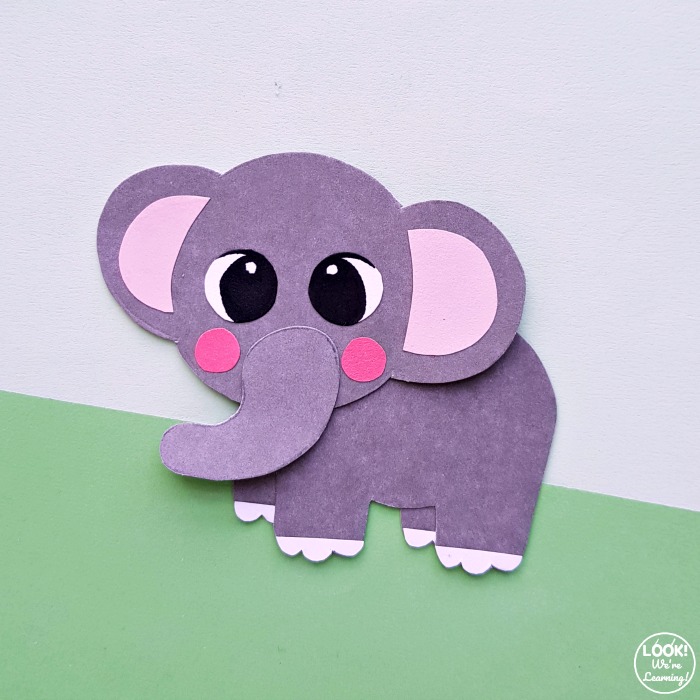 Easy Paper Elephant Craft for Kids Look! We're Learning!