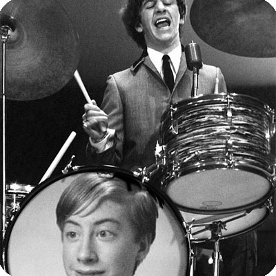 Foto Effecten. The Beatles. Ringo Starr Op Drums