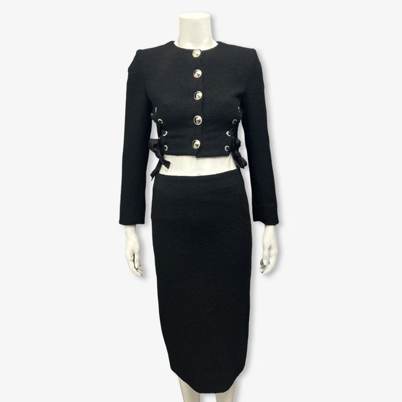 Vivienne Westwood women's black pinstripe print blazer jacket Loop Generation