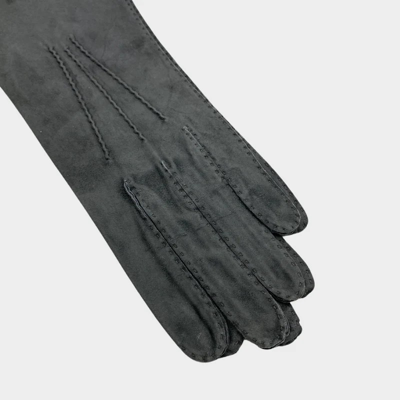 Hermès women's grey suede gloves Loop Generation