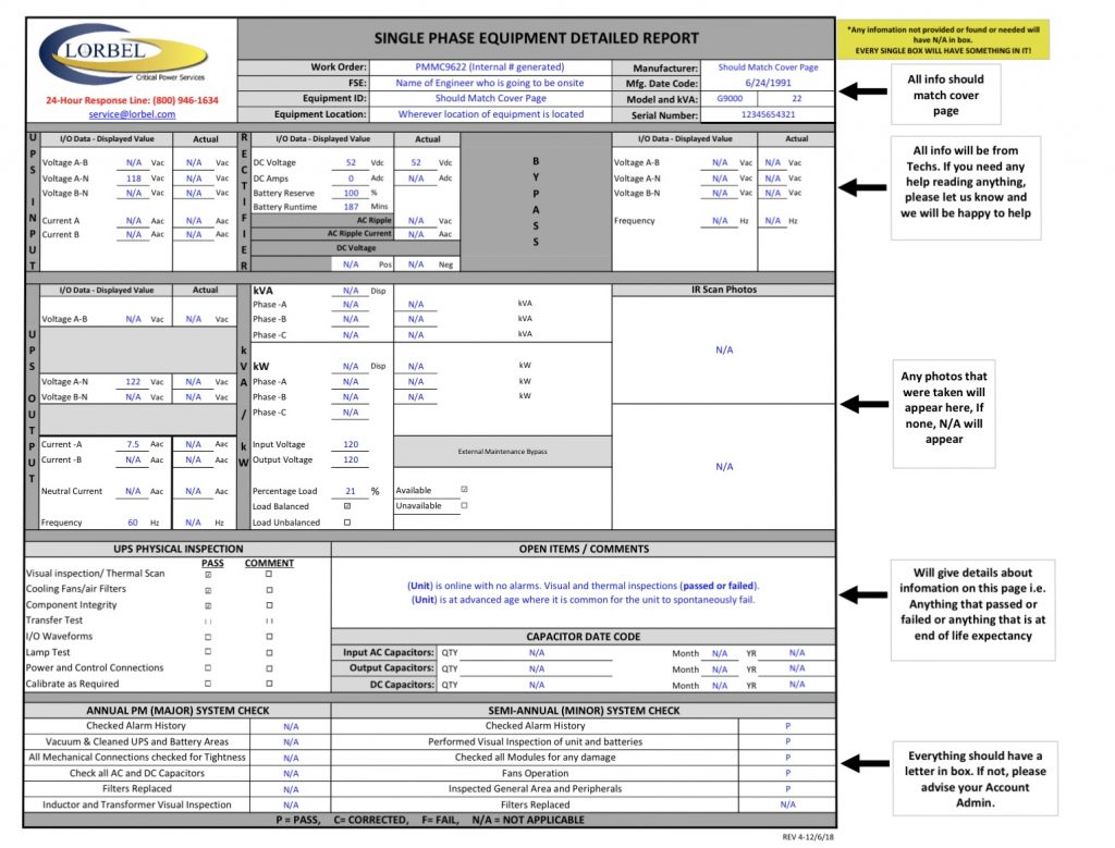 Technician Report Field Service Report Template