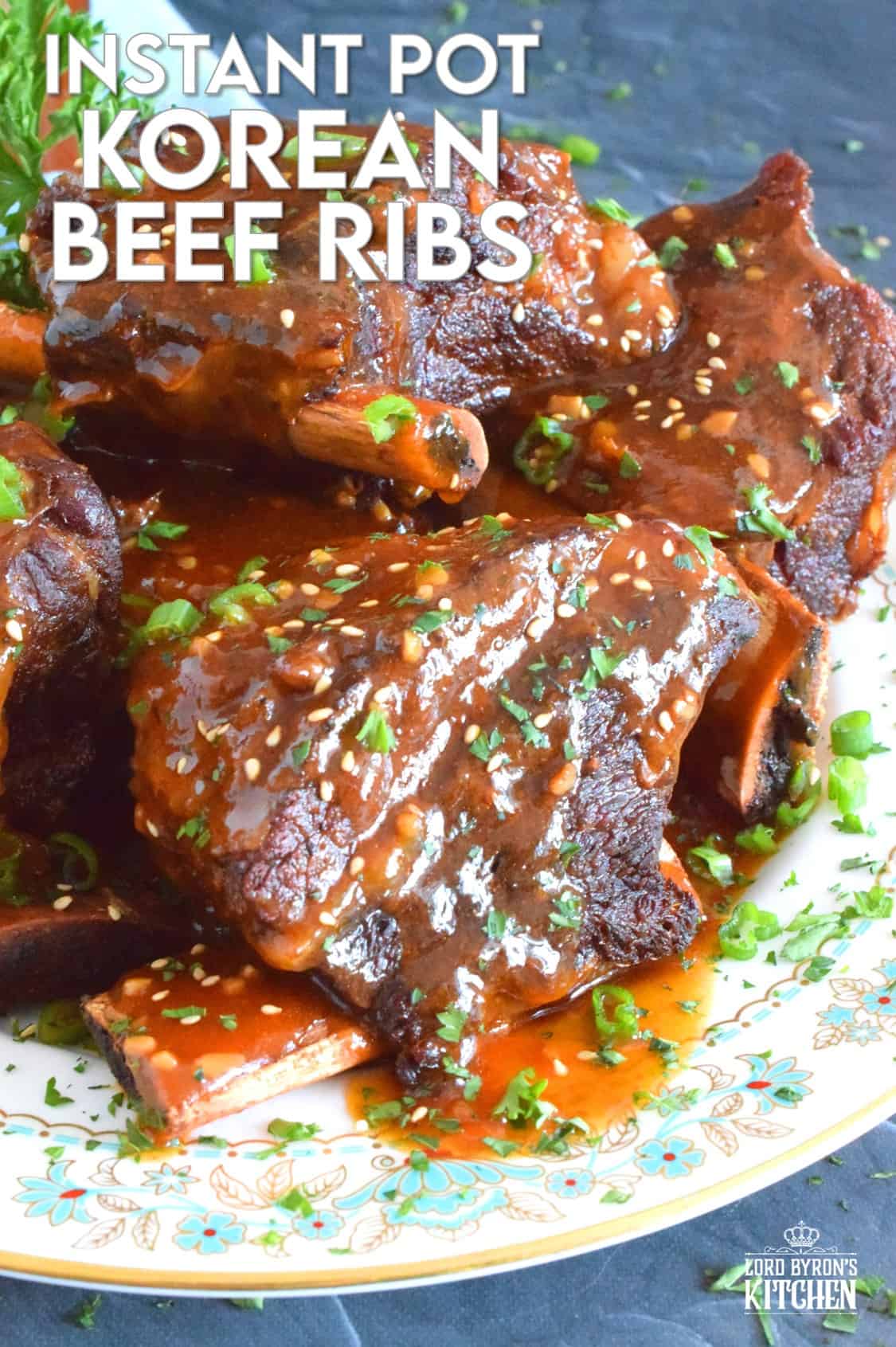 Instant Pot Korean Beef Ribs Lord Byron's Kitchen
