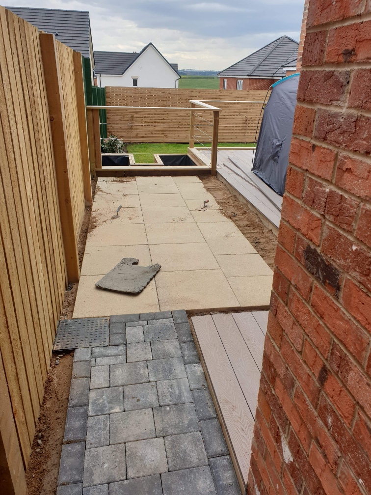 Browney, Durham, Tobermore Shannon Duo In Slate Pathway and Gable Path