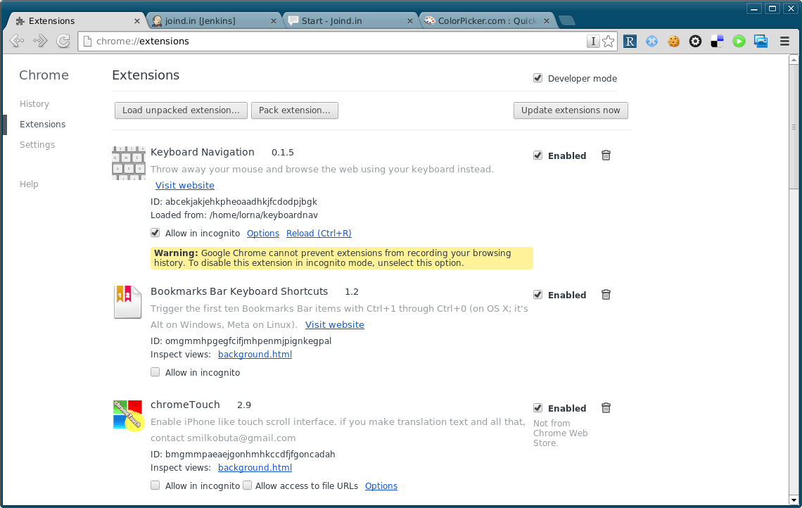 Unpacking and Editing a Chrome Extension LornaJane