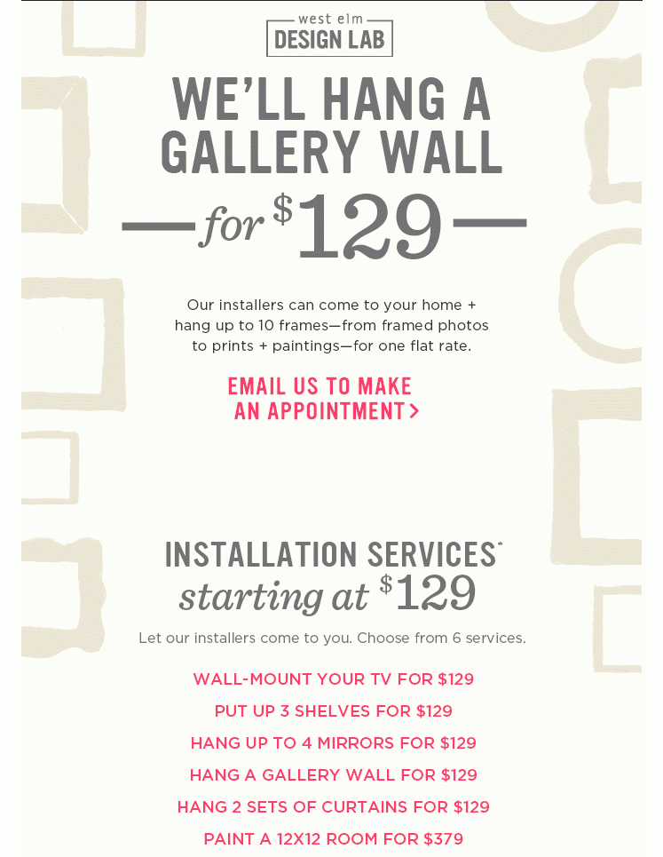 West Elm will Hang Your Gallery Wall Lorri Dyner Design