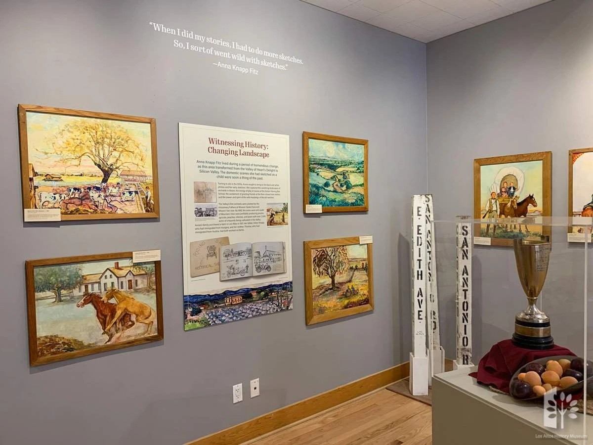Annie Knapp Fitz Paints Exhibits Los Altos History Museum
