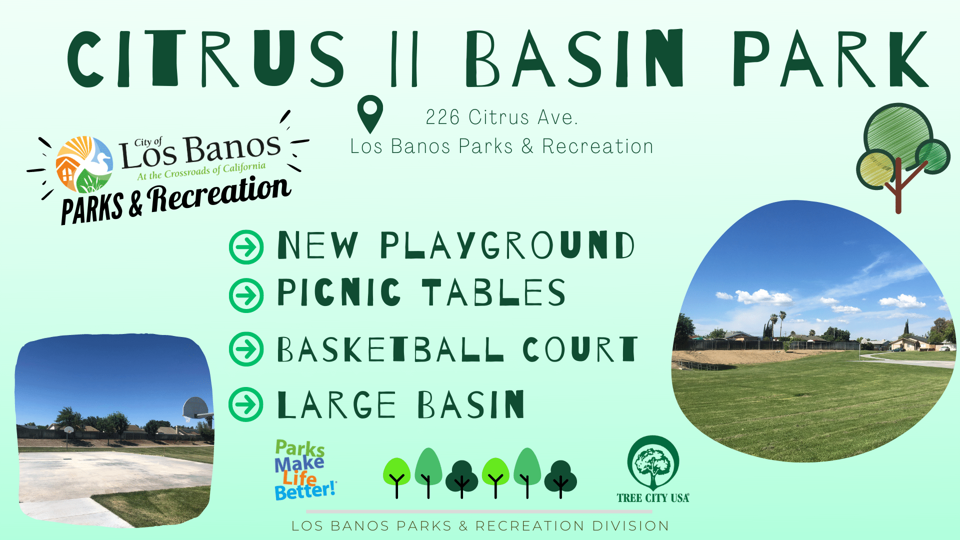 Parks & Recreation Division City of Los Banos