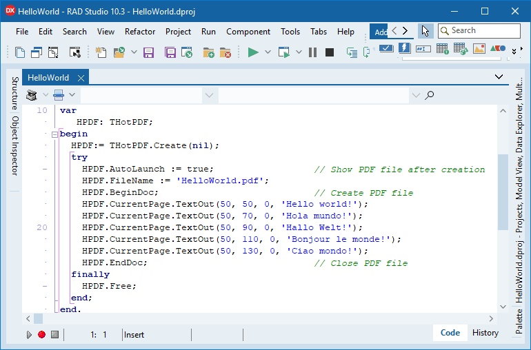 Delphi PDF Component Library Create Edit Convert PDF