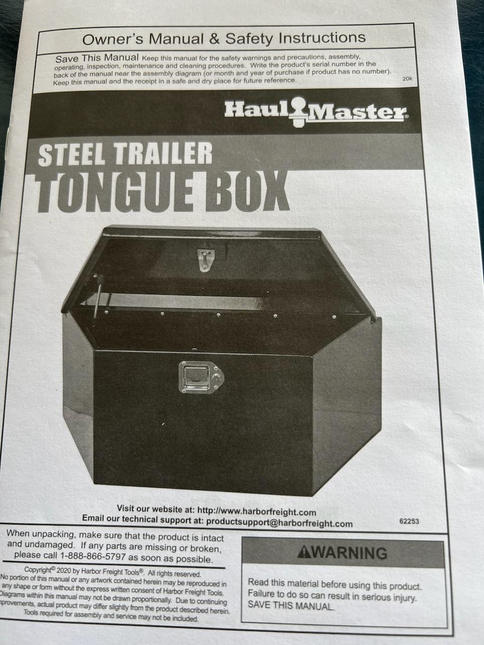 187 Key Only for HaulMaster Trailer Tongue Box Harbor Freight 187 Key