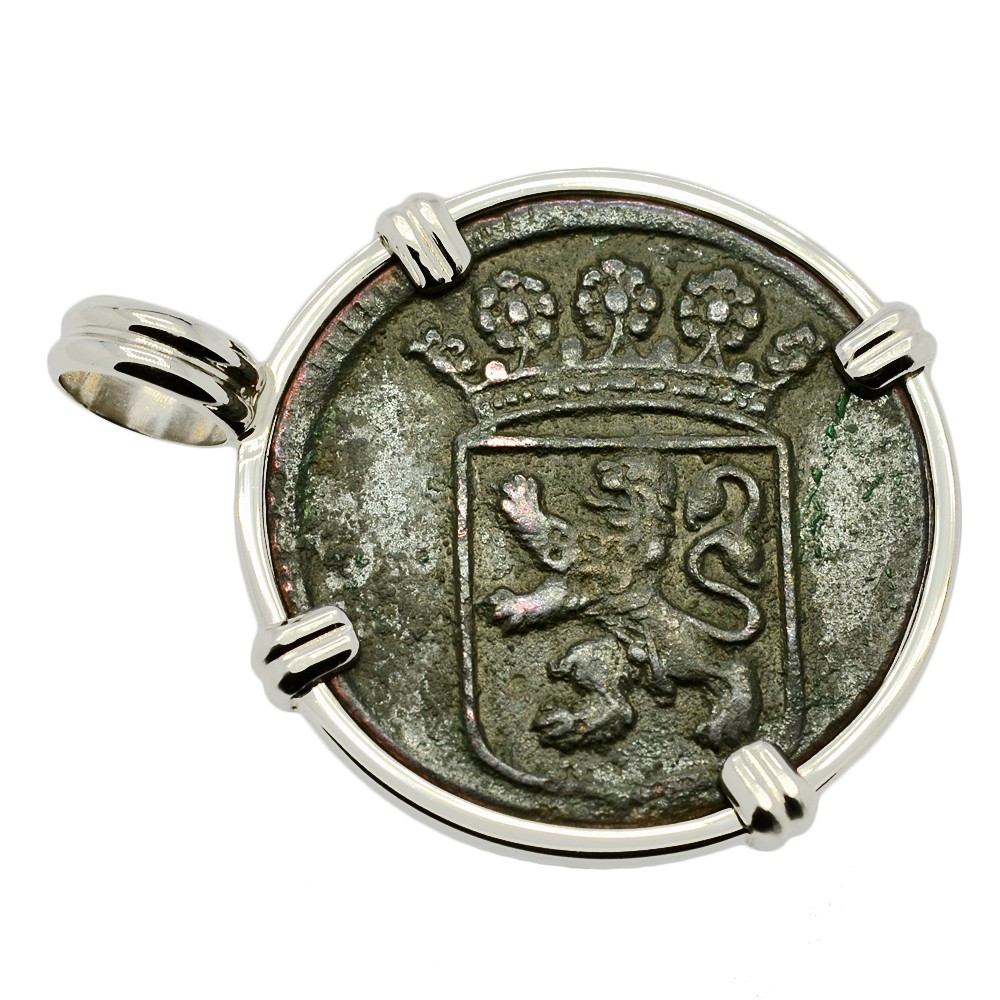 1748 Dutch East Indies VOC Coin Gold Pendant