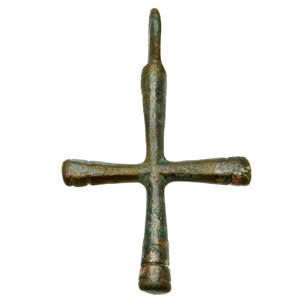 Medieval Byzantine Empire Bronze Cross