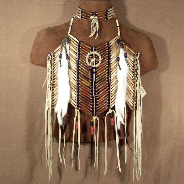 Native American Medicine Wheel Short Breastplate & Matching Choker