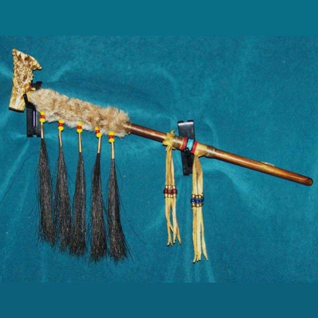 Native American Deer Antler Pipe Ceremonial Pipe