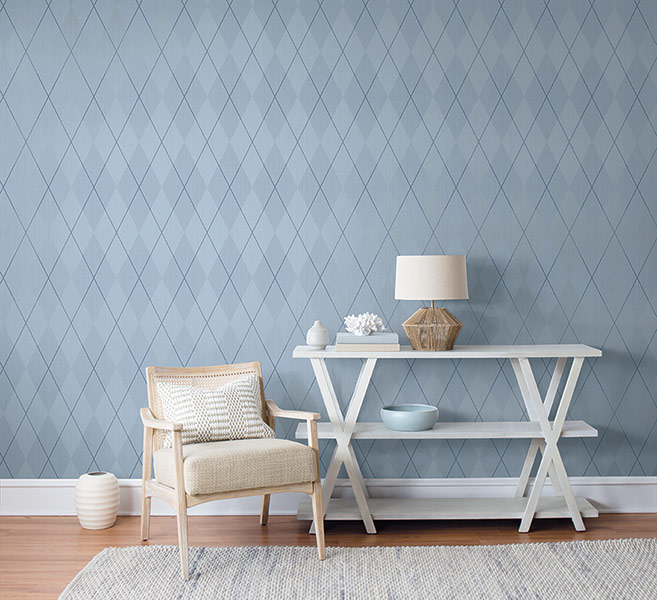 WALLQUEST Navy, Grey & White Navy Grey & White