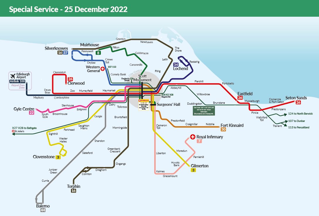 Festive Timetables for Edinburgh and the Lothians Lothian Buses