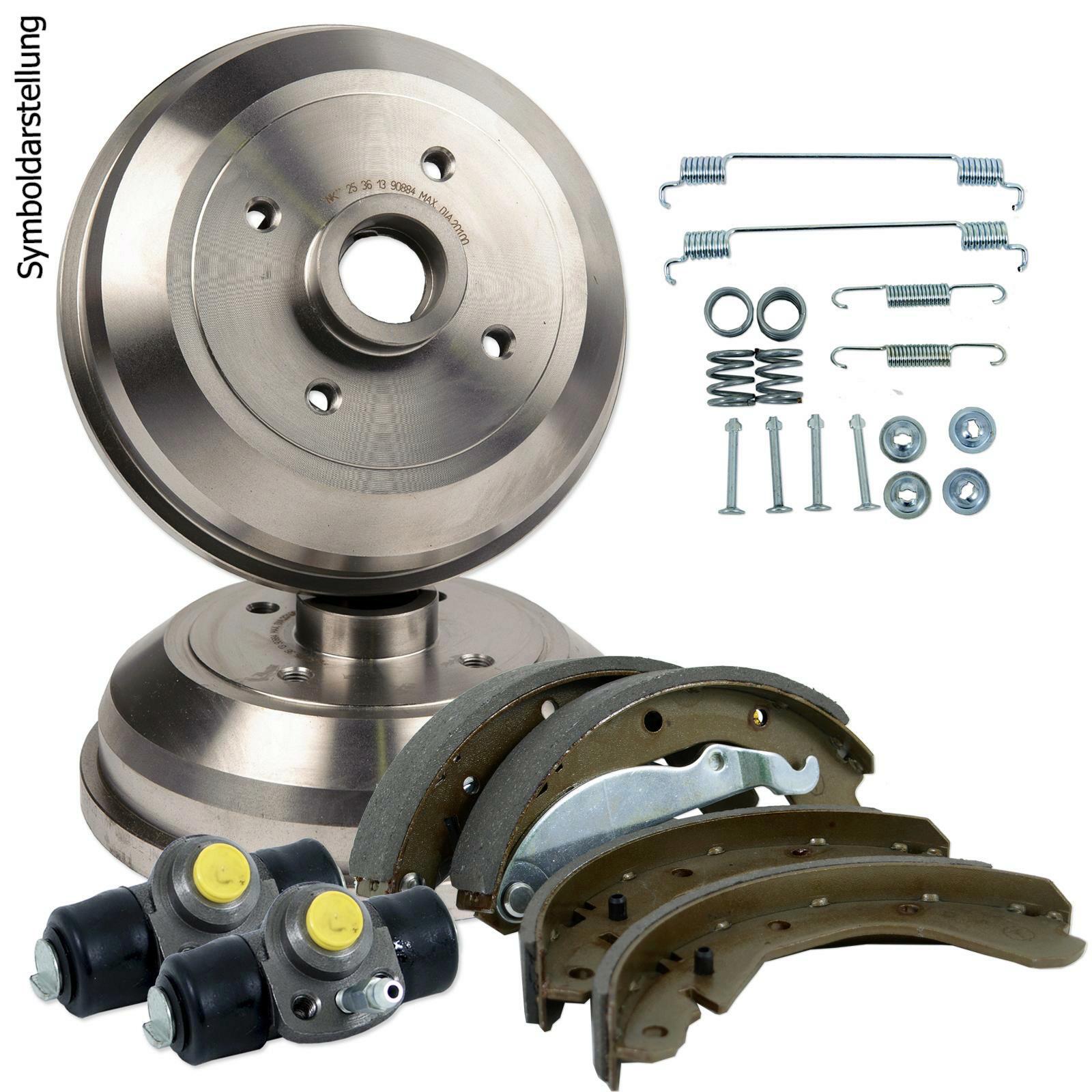  OPEL CORSA D 3 TÜRER BREMSE BREMSTROMMELN + BACKEN BREMSBACKEN KIT HINTEN eBay