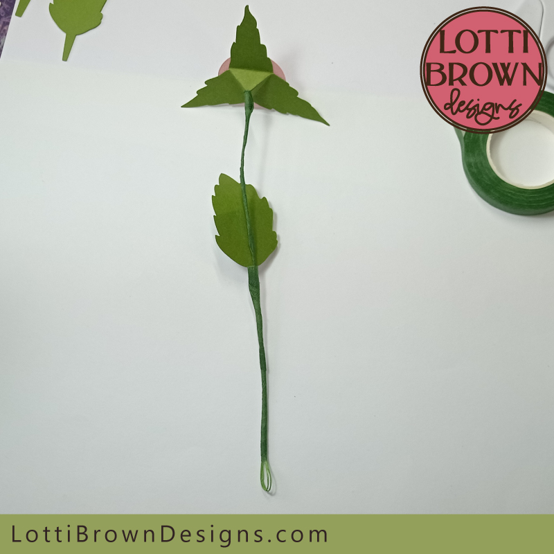 How to Add a Stem to your Paper Flower