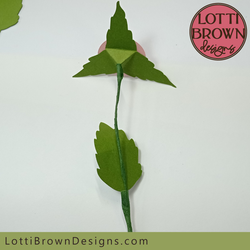 How to Add a Stem to your Paper Flower
