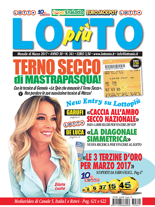 Su LOTTOPIU' DI MARZO il sistema di " 90 NUMERI IN 15 SESTINE " è