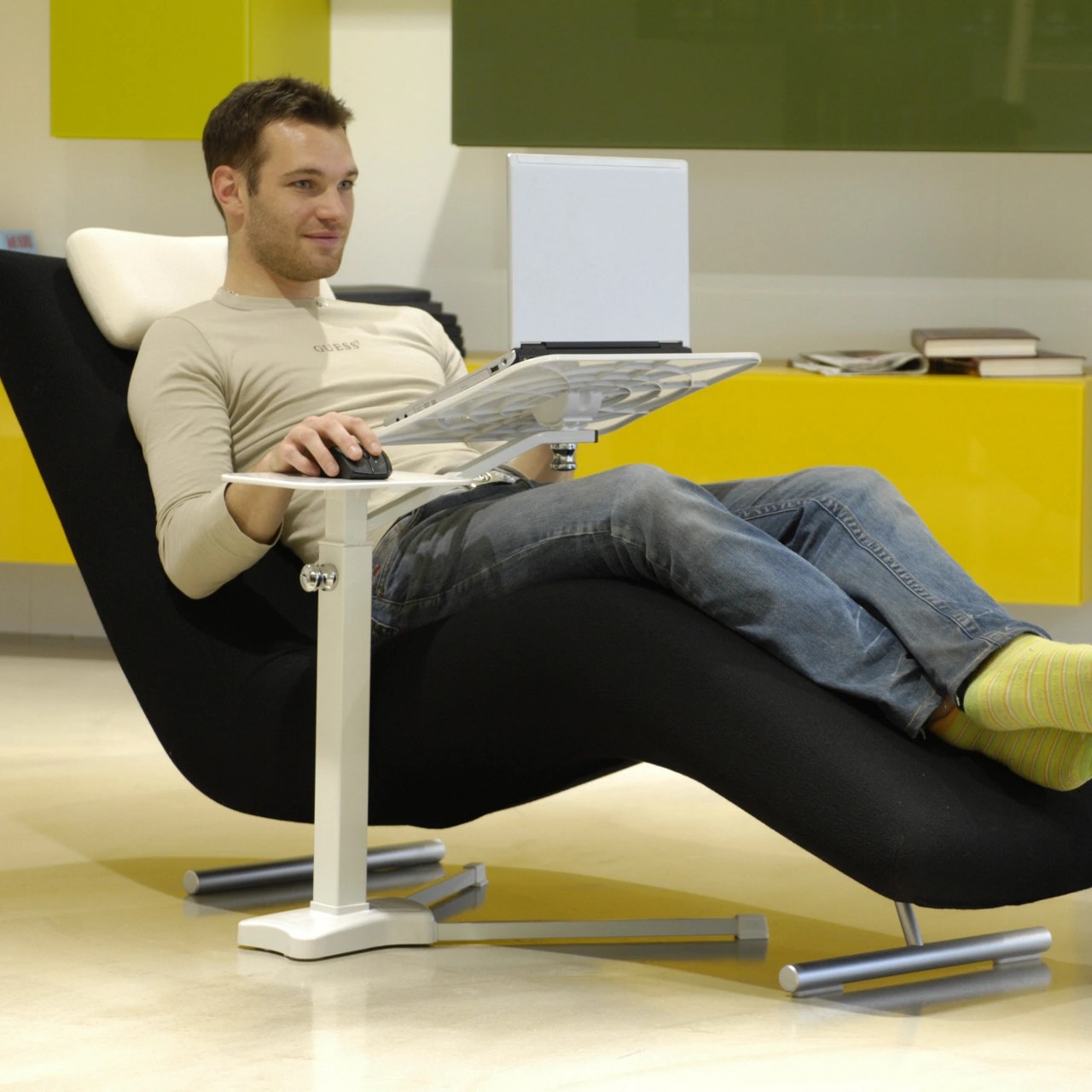 Laptop stand for armchair or recliner Loungetek 100 Made in Italy