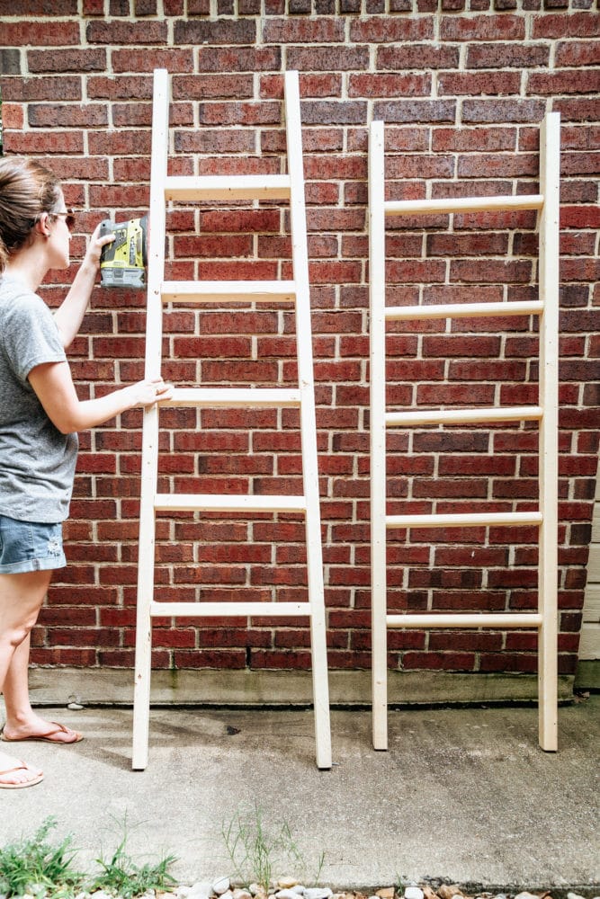 How to Build a DIY Blanket Ladder {2 Ways!} Love & Renovations
