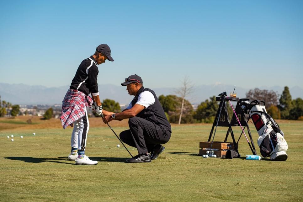 Tiger Woods Teaches Jada Pinkett Smith How to Golf in Miniseries Filmed