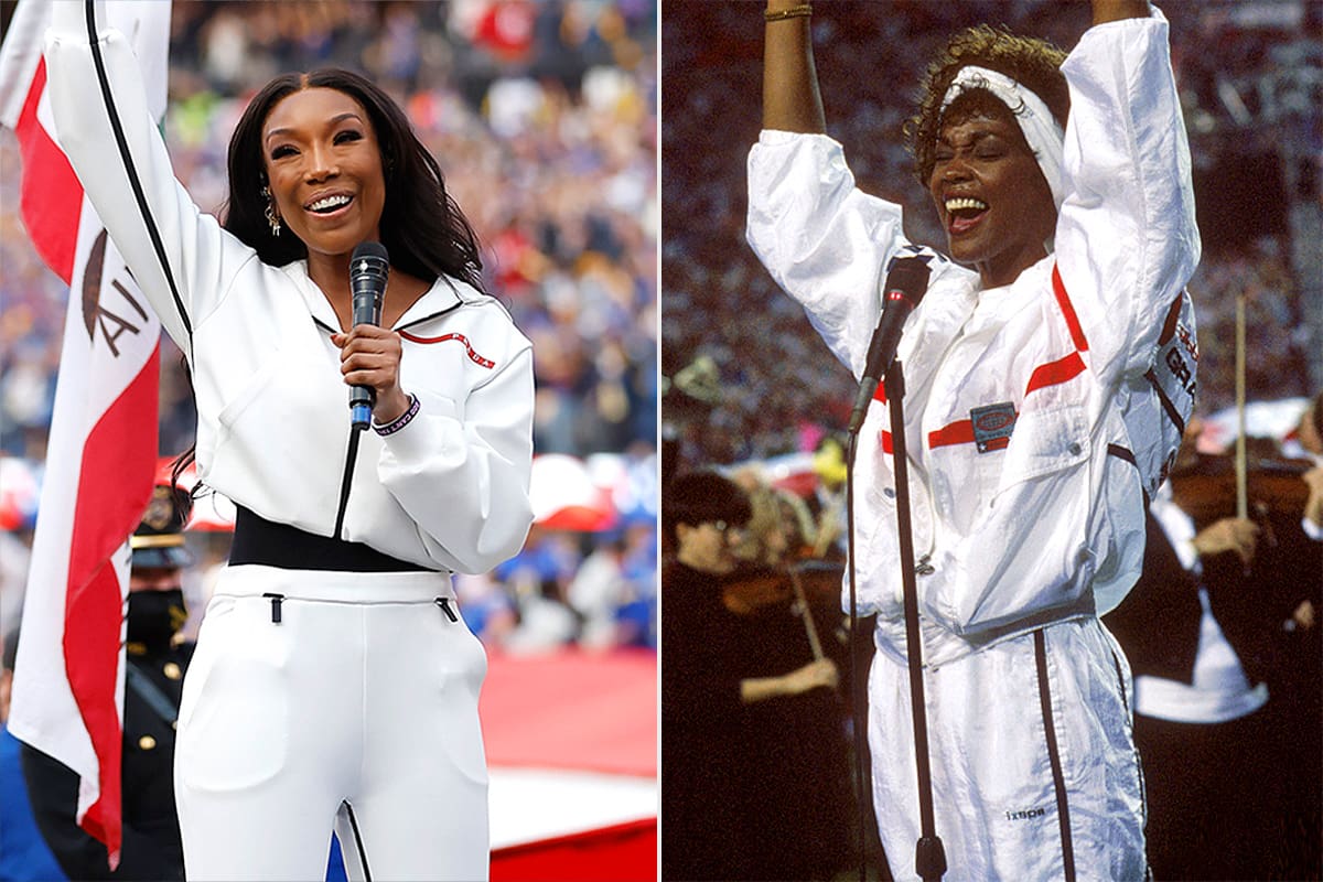 Brandy Channels Whitney Houston's Super Bowl Style to Sing National