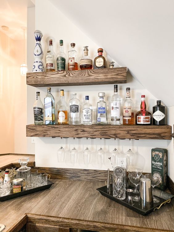 34 Ways to Style a Home Bar Shelf Love Decor Magazine