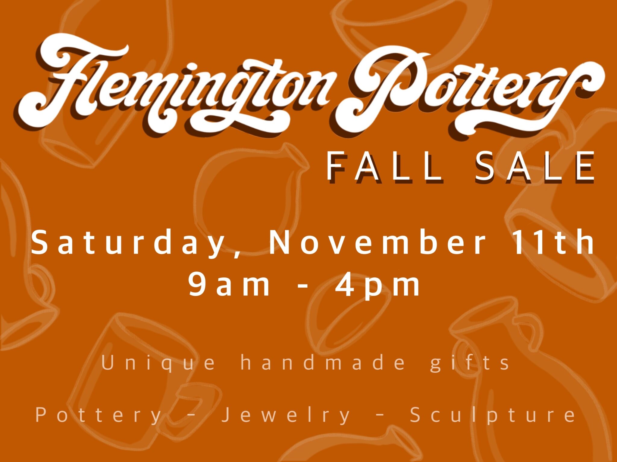 Flemington Pottery Fall Sale Love Flemington