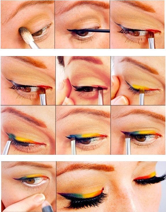 Rainbow Eye Makeup Tutorial Pictures, Photos, and Images