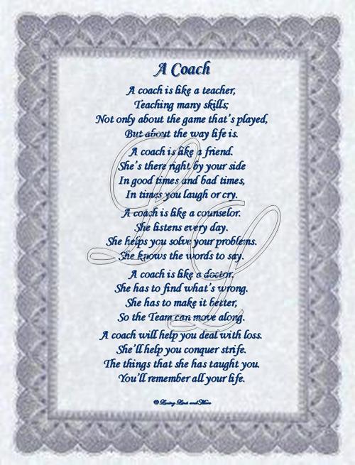 Click here to View a Coach Poem for a Male.