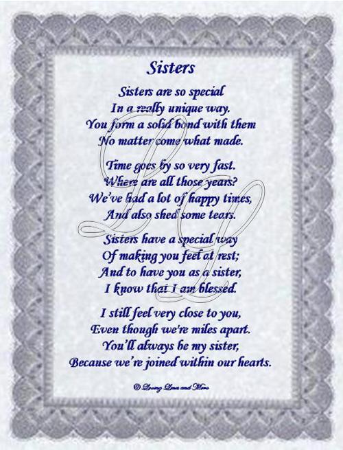 Sisters Who Have Moved Away Poem