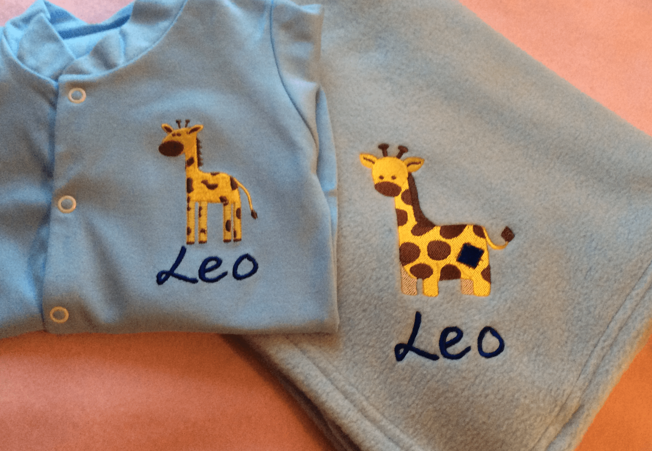 Patch giraffe blanket Personalised embroidered gifts perfect for