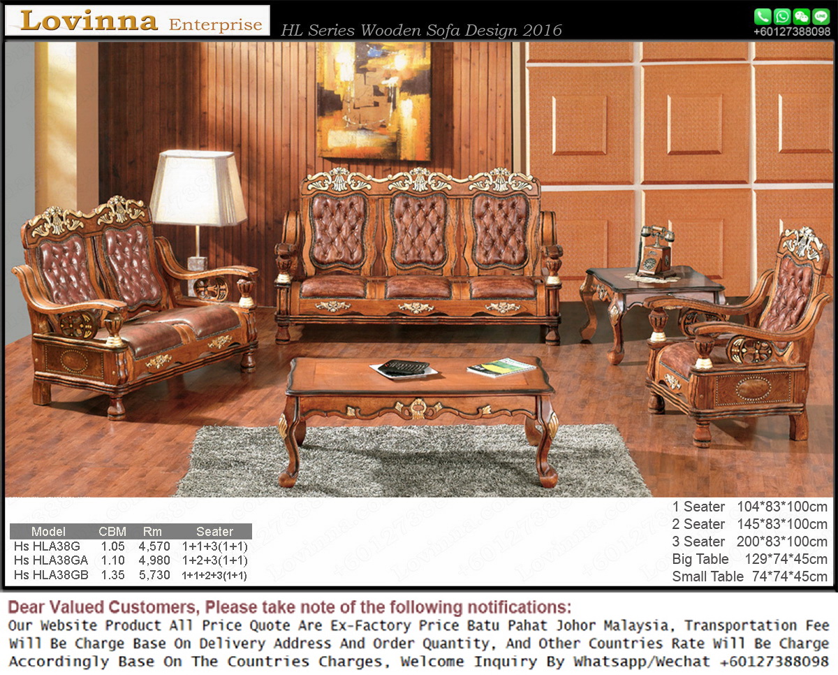 Wooden Sofa Furniture Hardwood Sofa Malaysia Hardwood furniture