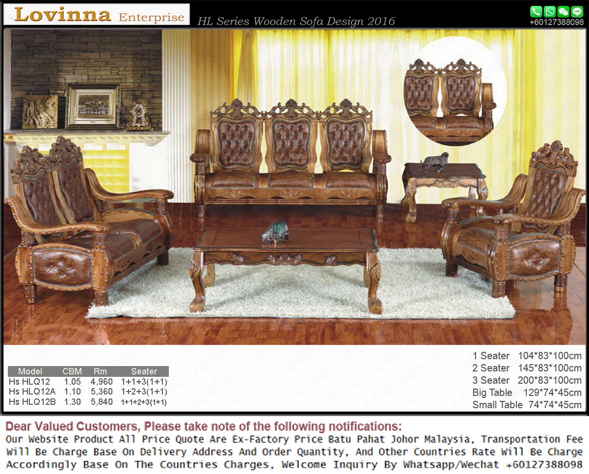 Wooden Sofa Furniture Hardwood Sofa Malaysia Hardwood furniture