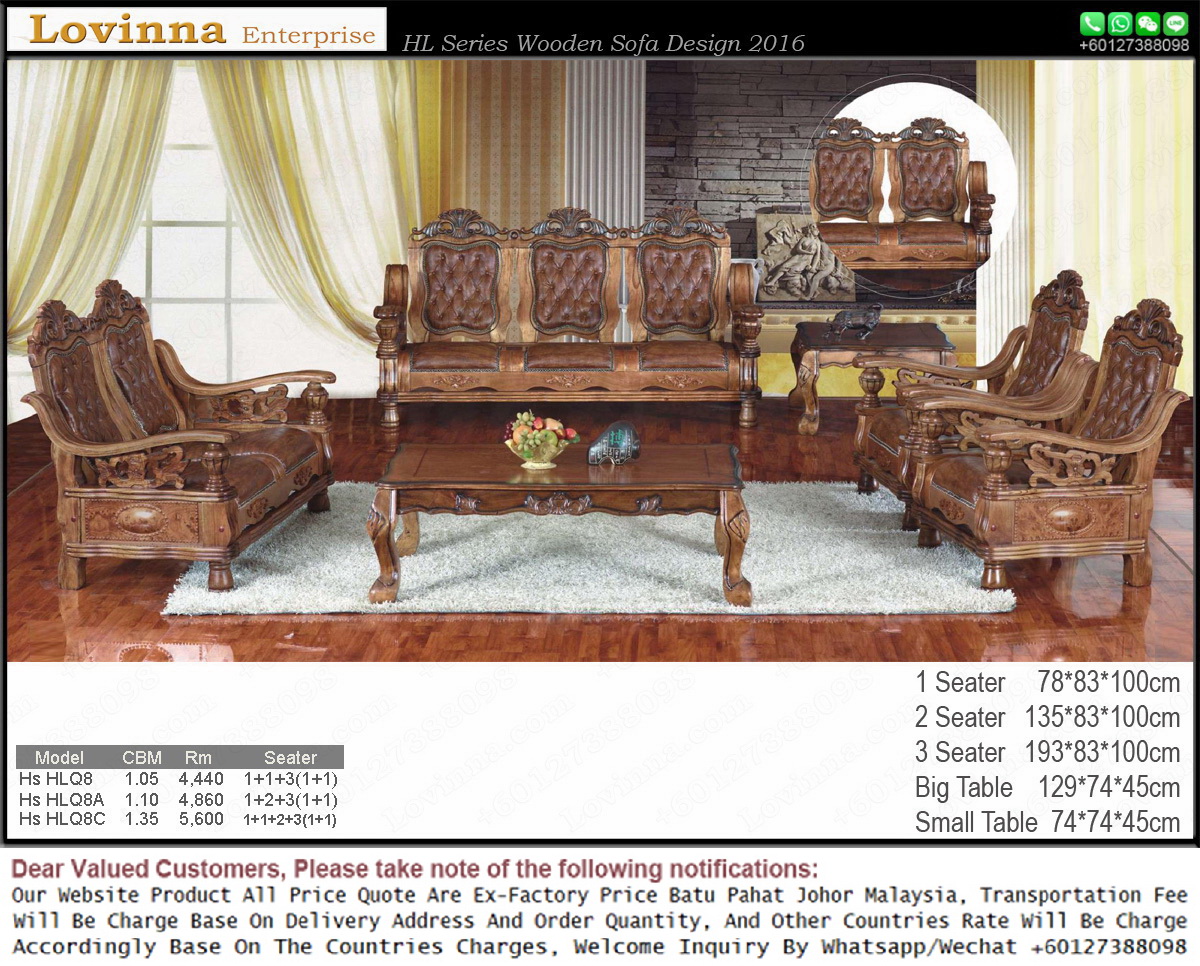 Wooden Sofa Furniture Hardwood Sofa Malaysia Hardwood furniture