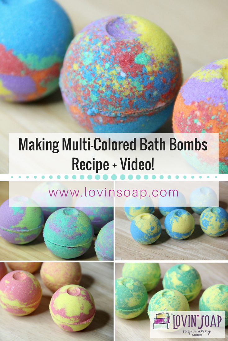 Making MultiColored Bath Bombs (DIY Bath Fizzies) Video Lovin Soap